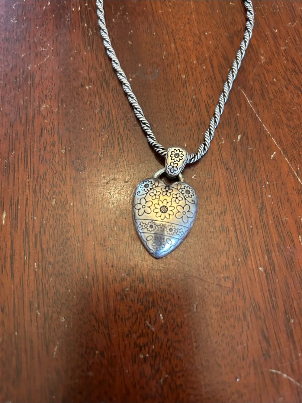 Brighton Life Blooms from the Heart necklace EUC Reversible